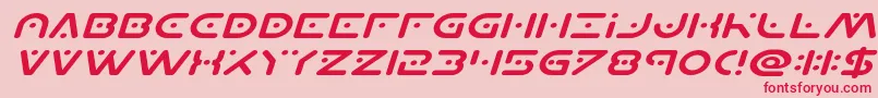 Planetxcompactexpandital Font – Red Fonts on Pink Background