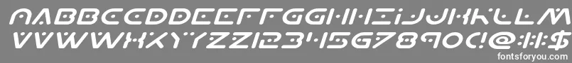 Planetxcompactexpandital Font – White Fonts on Gray Background