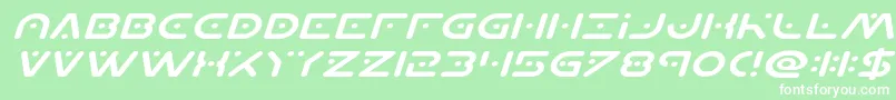 Planetxcompactexpandital Font – White Fonts on Green Background