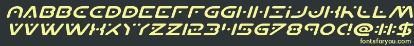 Planetxcompactexpandital Font – Yellow Fonts on Black Background