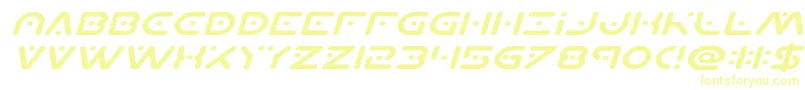 Planetxcompactexpandital Font – Yellow Fonts on White Background