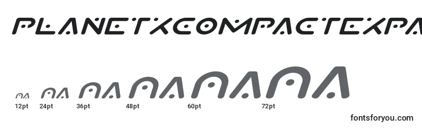 Planetxcompactexpandital Font Sizes