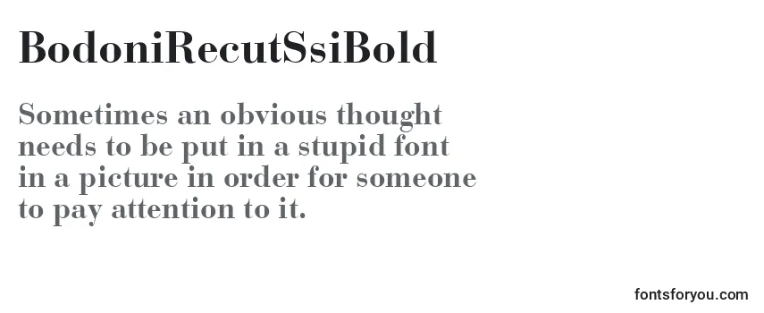 BodoniRecutSsiBold Font
