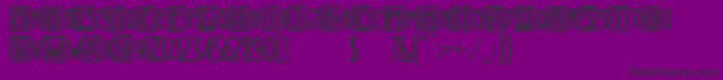 ArtNouveauInitial Font – Black Fonts on Purple Background