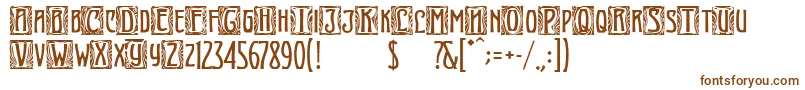 ArtNouveauInitial Font – Brown Fonts on White Background