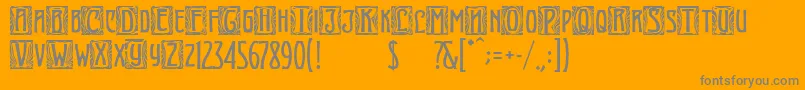 ArtNouveauInitial Font – Gray Fonts on Orange Background