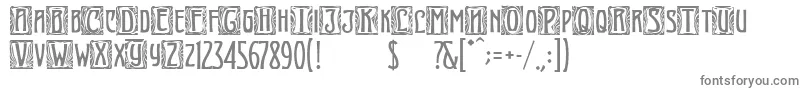 Czcionka ArtNouveauInitial – szare czcionki