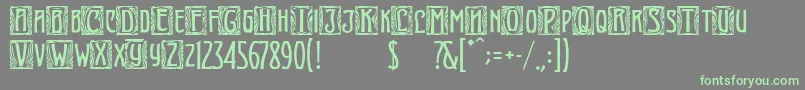 Weitere Informationen zur ArtNouveauInitial-Schriftart ArtNouveauInitial-Schriftart – Grüne Schriften auf grauem Hintergrund