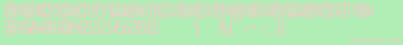 ArtNouveauInitial Font – Pink Fonts on Green Background