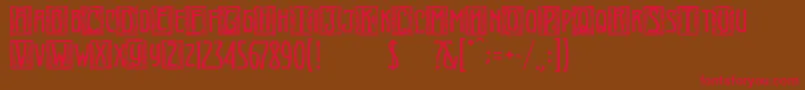 ArtNouveauInitial Font – Red Fonts on Brown Background