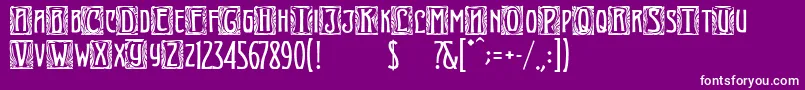 ArtNouveauInitial Font – White Fonts on Purple Background