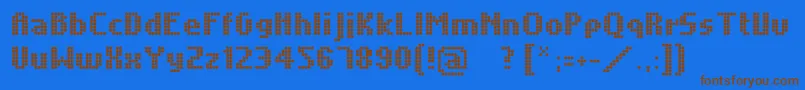 Unintended Font – Brown Fonts on Blue Background