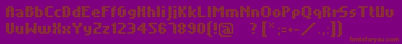 Unintended Font – Brown Fonts on Purple Background