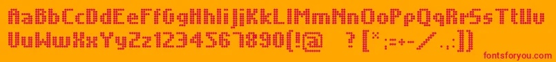 Unintended Font – Red Fonts on Orange Background