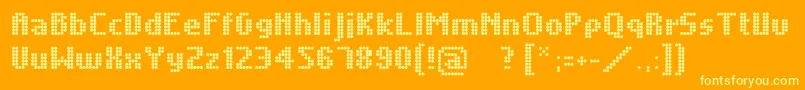 Unintended Font – Yellow Fonts on Orange Background