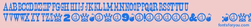 Nashvill Font – Blue Fonts on Pink Background