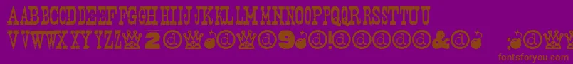 Nashvill Font – Brown Fonts on Purple Background