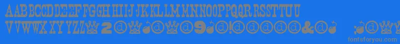 Nashvill-fontti – harmaat kirjasimet sinisellä taustalla