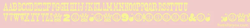 Nashvill Font – Yellow Fonts on Pink Background