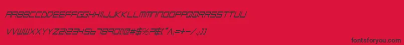 LowGunScreenCondensedItalic Font – Black Fonts on Red Background