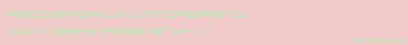 LowGunScreenCondensedItalic Font – Green Fonts on Pink Background