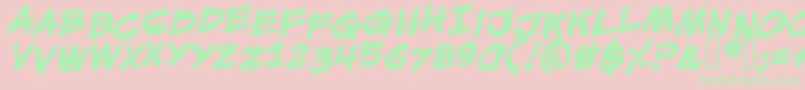 MouthbrebbB Font – Green Fonts on Pink Background