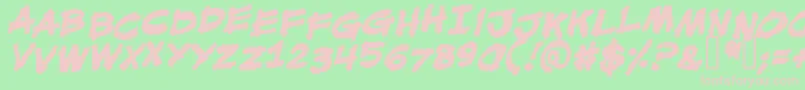 MouthbrebbB Font – Pink Fonts on Green Background