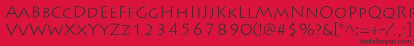 LithosproLight Font – Black Fonts on Red Background