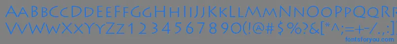 フォントLithosproLight – 灰色の背景に青い文字