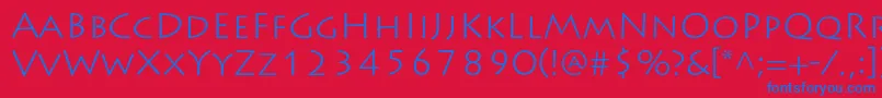 LithosproLight Font – Blue Fonts on Red Background