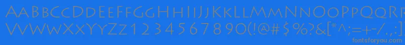 フォントLithosproLight – 青い背景に灰色の文字