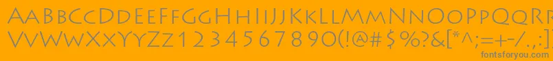 LithosproLight Font – Gray Fonts on Orange Background