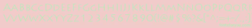 LithosproLight Font – Green Fonts on Pink Background