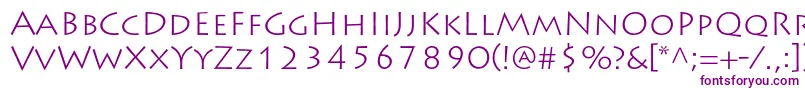 LithosproLight Font – Purple Fonts on White Background