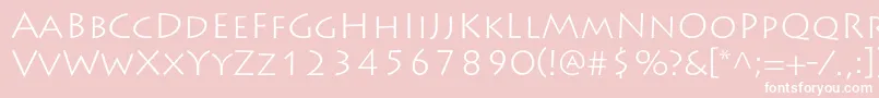 LithosproLight Font – White Fonts on Pink Background