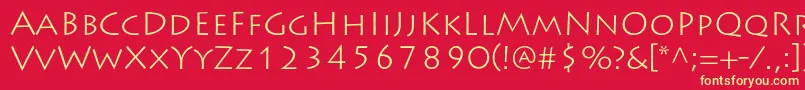 LithosproLight Font – Yellow Fonts on Red Background