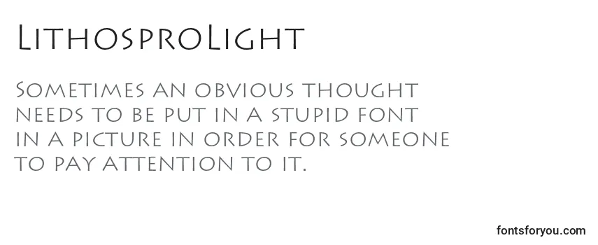 Review of the LithosproLight Font