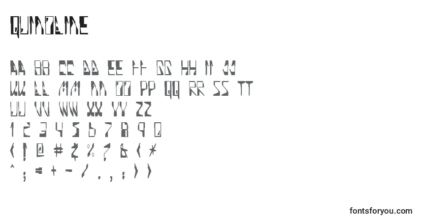 Czcionka Quinoline – alfabet, cyfry, specjalne znaki