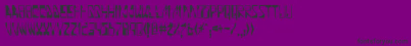 Quinoline-fontti – mustat fontit violetilla taustalla