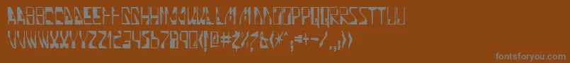 フォントQuinoline – 茶色の背景に灰色の文字