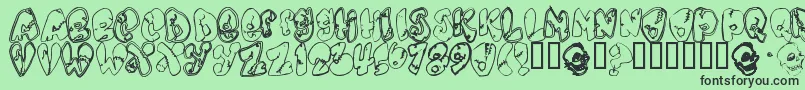 Chankens Font – Black Fonts on Green Background