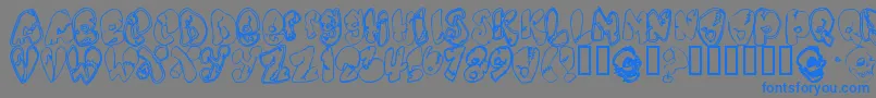 Chankens Font – Blue Fonts on Gray Background