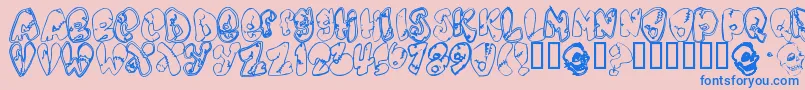 Chankens Font – Blue Fonts on Pink Background