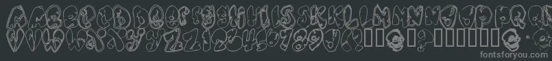 Chankens Font – Gray Fonts on Black Background