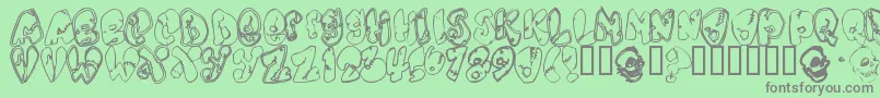Chankens Font – Gray Fonts on Green Background