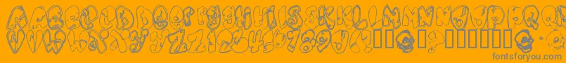 Chankens Font – Gray Fonts on Orange Background