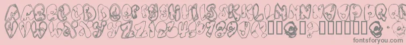 Chankens Font – Gray Fonts on Pink Background
