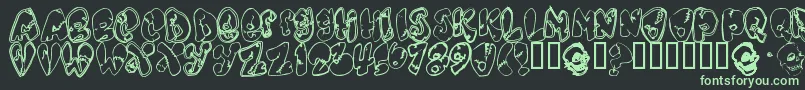 Chankens Font – Green Fonts on Black Background