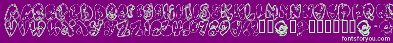 Chankens Font – Green Fonts on Purple Background