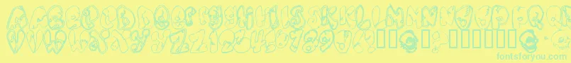 Chankens Font – Green Fonts on Yellow Background